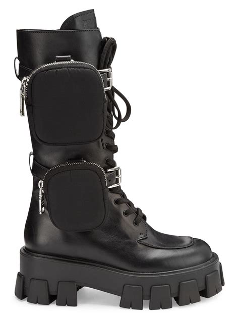 prada combat boots damen|prada black chunky combat boots.